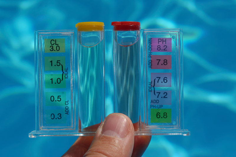 Test pool water