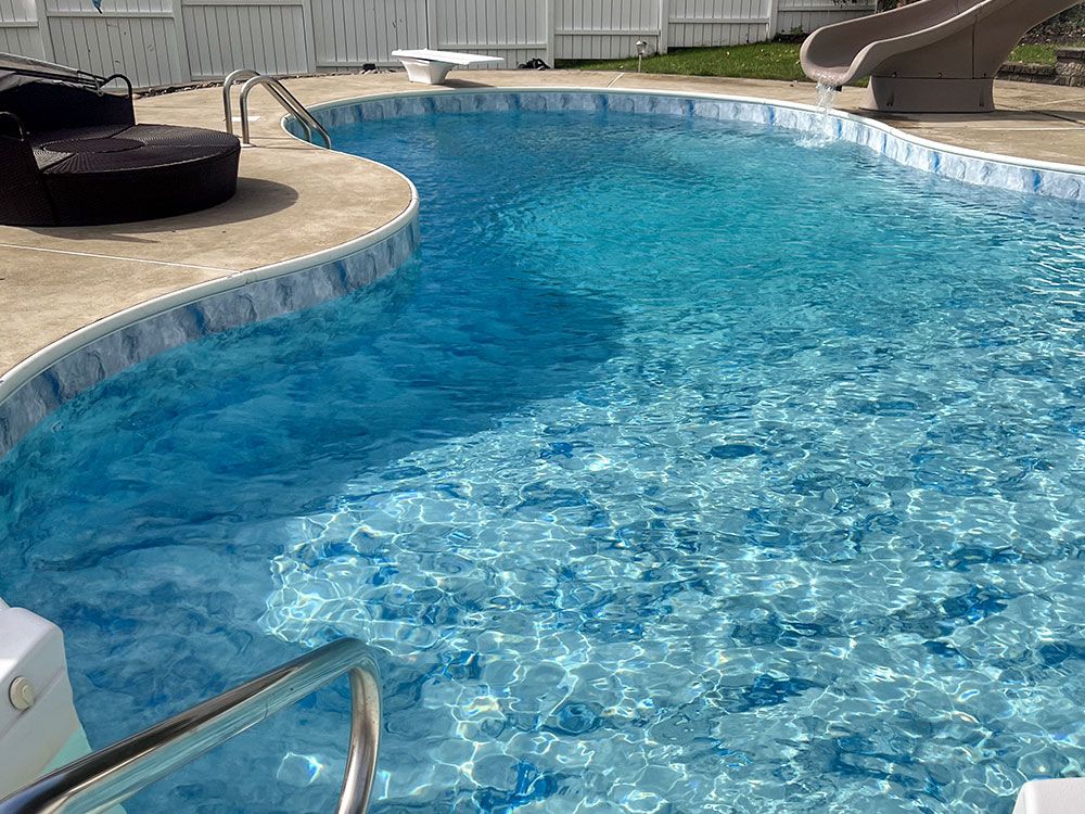 Pool with Northern Frost liner and shimmertone
