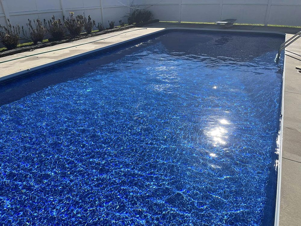 Pool with Cambria liner